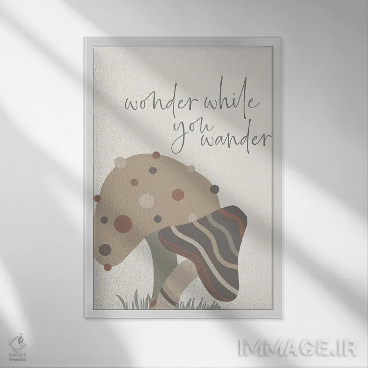 تابلو مینیمال حیرت کن در هنگام سرگردانی اثر دنیلا سانتیاگو - نمای قابدار سفید