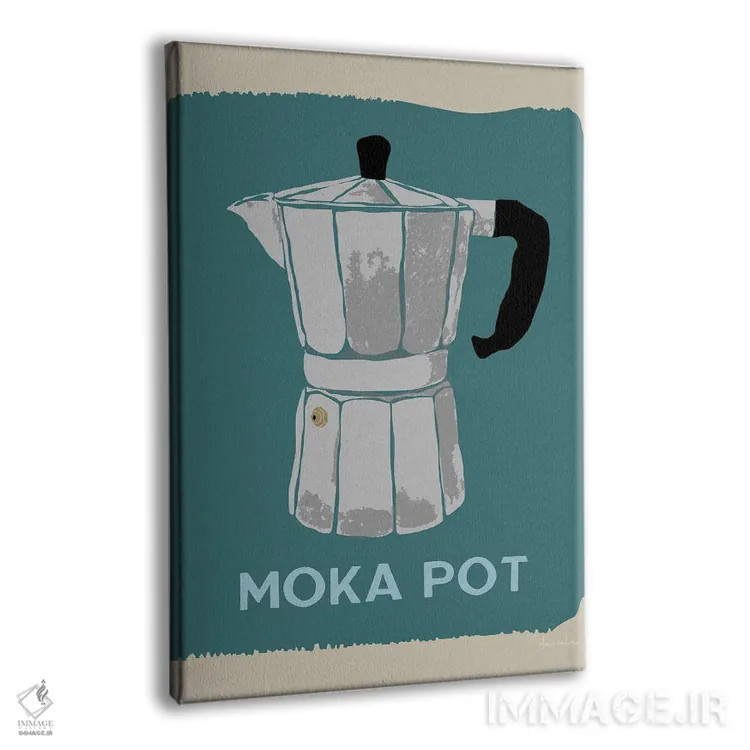 تابلو دکوراتیو قهوه مدرن دو اثر دنیلا سانتیاگو - نمای پرسپکتیو محصول