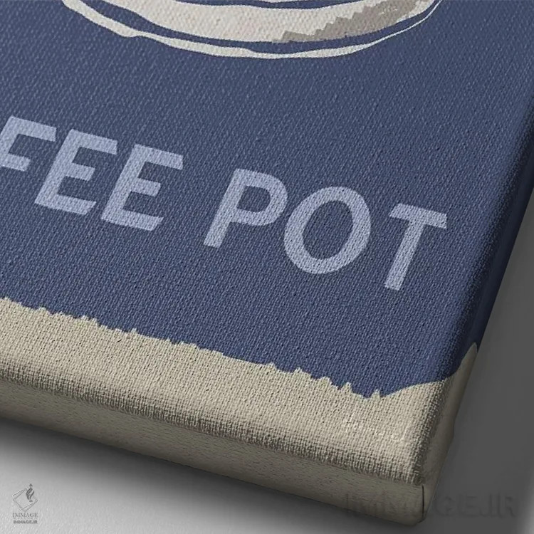 تابلو دکوراتیو قهوه مدرن یک اثر دنیلا سانتیاگو - نمای نزدیک بافت بوم