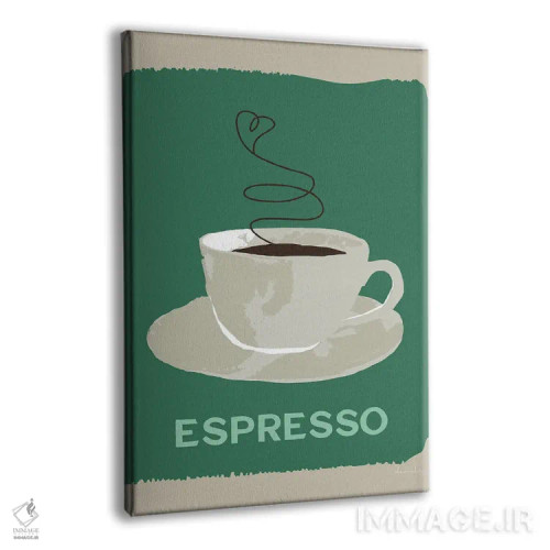 تابلو دکوراتیو قهوه مدرن چهار اثر دنیلا سانتیاگو - نمای پرسپکتیو محصول