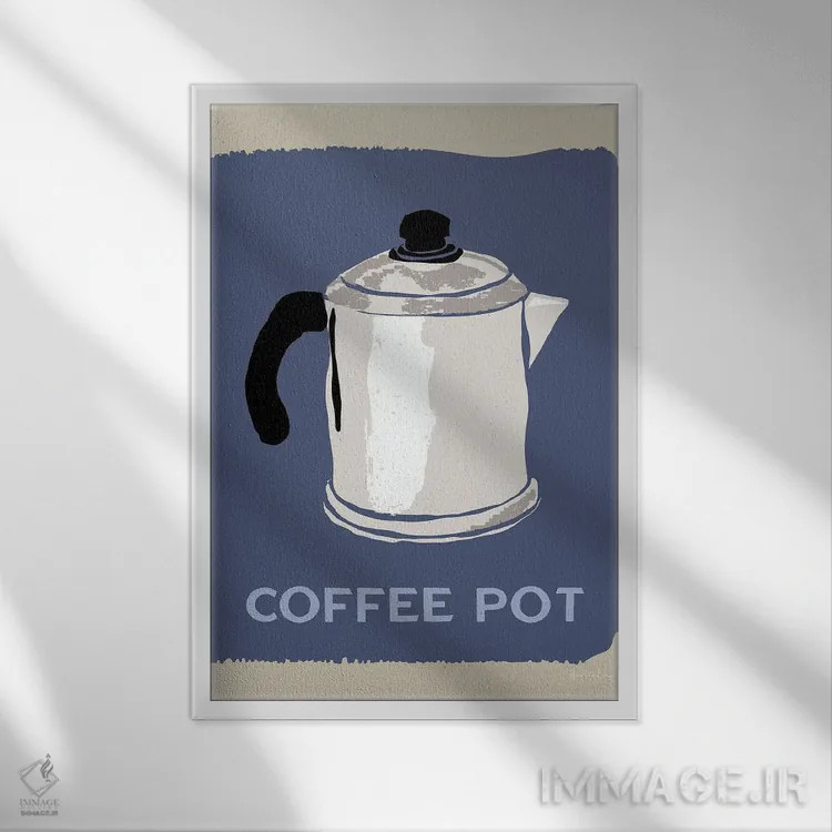 تابلو دکوراتیو قهوه مدرن یک اثر دنیلا سانتیاگو - نمای قابدار سفید