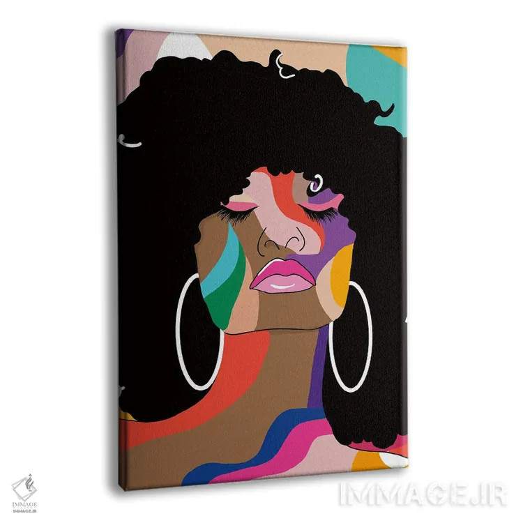 تابلو دکوراتیو دنیای رنگ ها اثر دنیلا سانتیاگو - نمای پرسپکتیو محصول