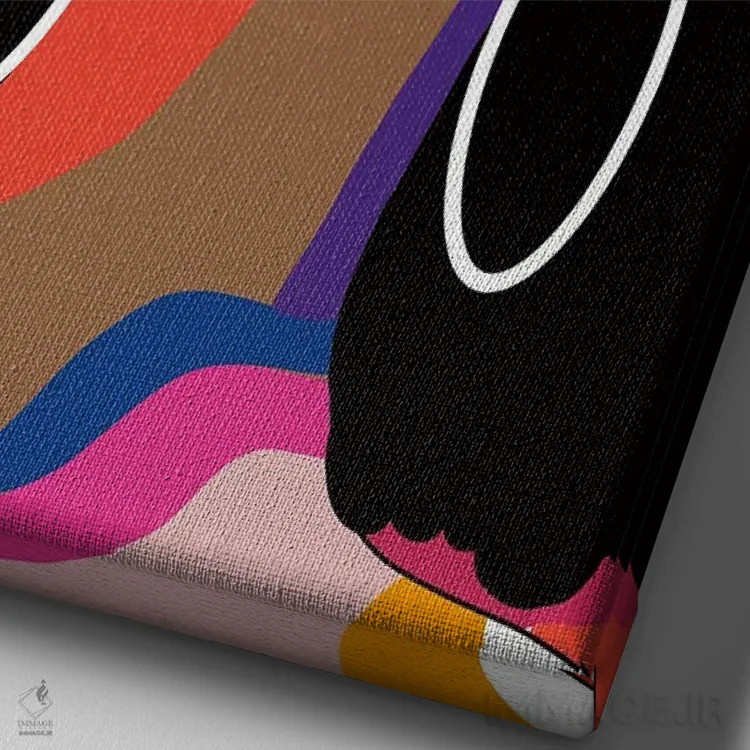 تابلو دکوراتیو دنیای رنگ ها اثر دنیلا سانتیاگو - نمای نزدیک بافت بوم