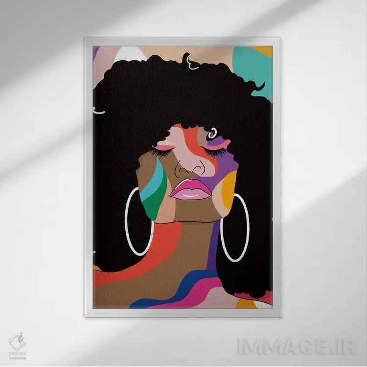 تابلو دکوراتیو دنیای رنگ ها اثر دنیلا سانتیاگو - نمای قابدار سفید