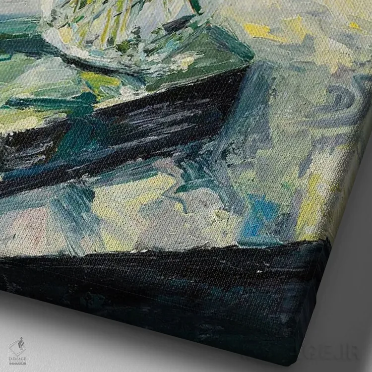 تابلو دکوراتیو زندگی در رویا اثر دانا سورکینا - نمای نزدیک بافت بوم