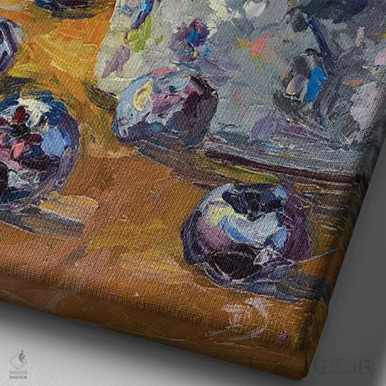 تابلو دکوراتیو جستجوی طبیعت اثر دانا سورکینا - نمای نزدیک بافت بوم