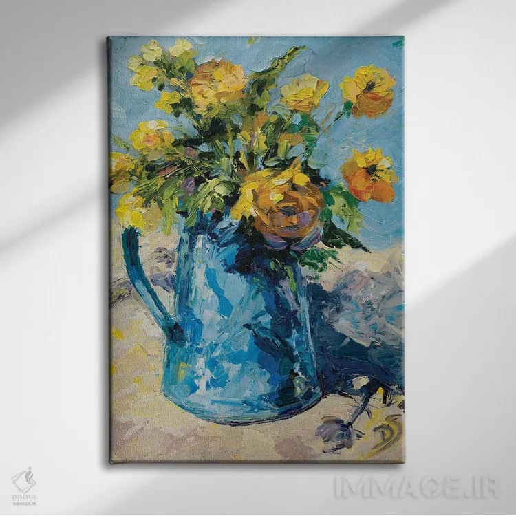 تابلو دکوراتیو والس آبی اثر دانا سورکینا - نمای روبهرو روی دیوار