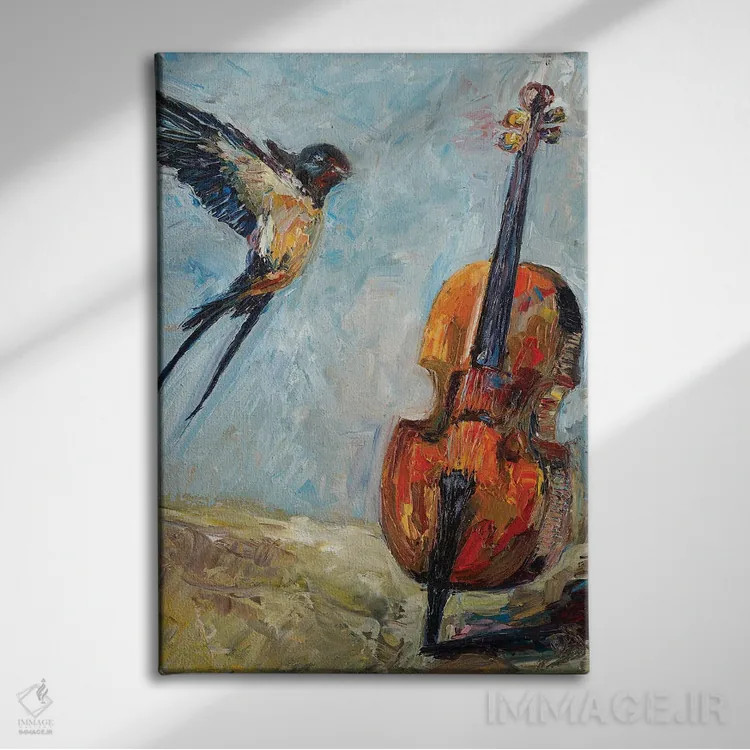 تابلو دکوراتیو رقابت اثر دانا سورکینا - نمای روبهرو روی دیوار