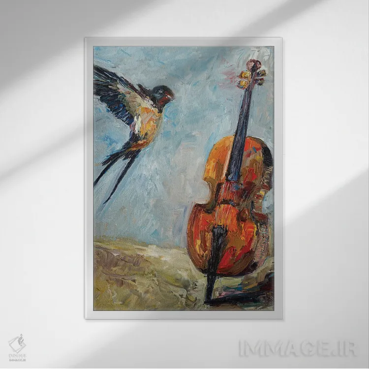 تابلو دکوراتیو رقابت اثر دانا سورکینا - نمای قابدار سفید