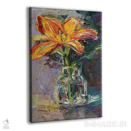 تابلو دکوراتیو شکوفه یاس بنفش اثر دانا سورکینا - نمای پرسپکتیو محصول