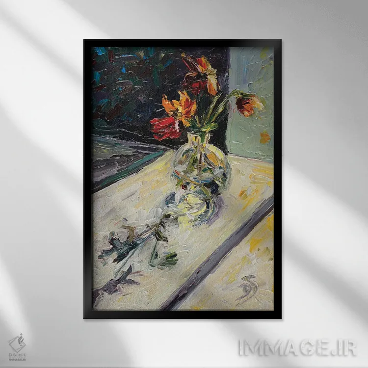 تابلو دکوراتیو دو ر می اثر دانا سورکینا - نمای قابدار مشکی