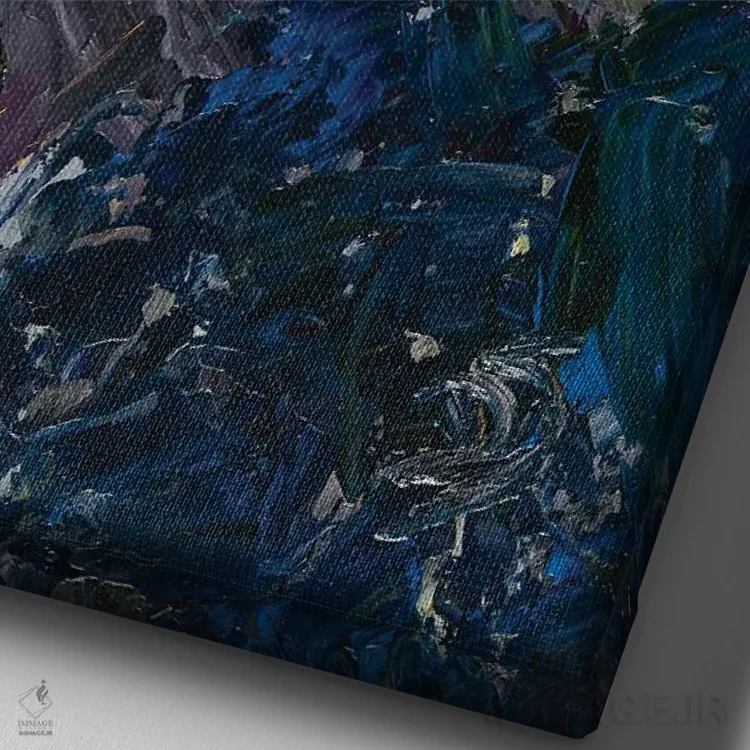 تابلو دکوراتیو ارکیده ها اثر دانا سورکینا - نمای نزدیک بافت بوم