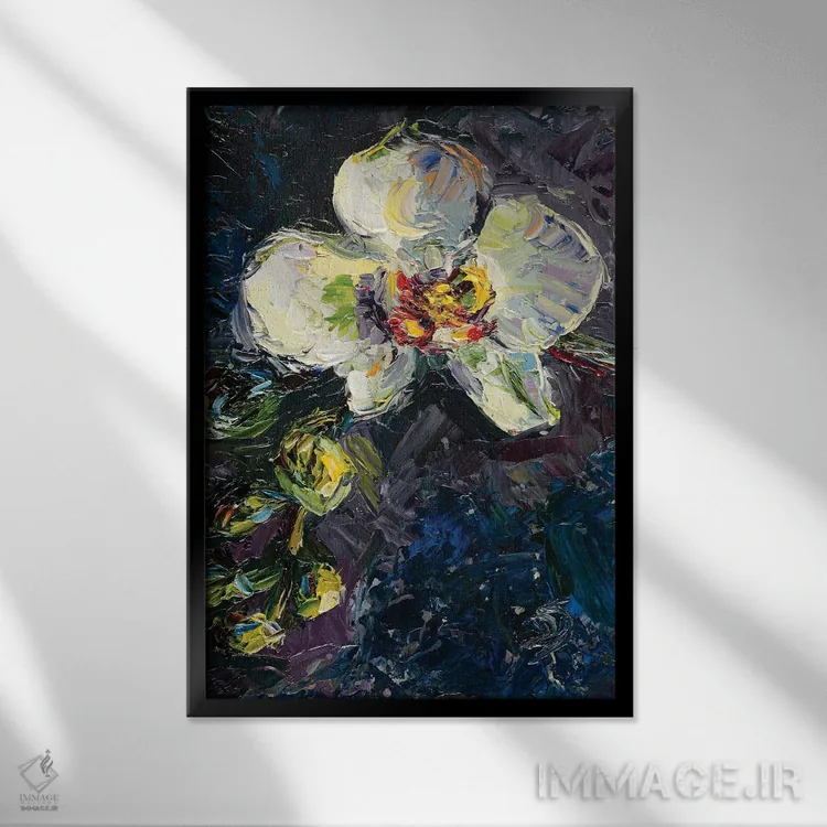 تابلو دکوراتیو ارکیده ها اثر دانا سورکینا - نمای قابدار مشکی