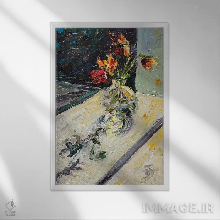 تابلو دکوراتیو دو ر می اثر دانا سورکینا - نمای قابدار سفید
