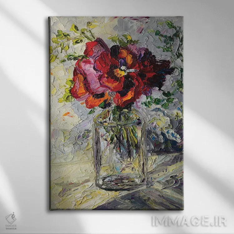 تابلو دکوراتیو مصمم به شنیده شدن اثر دانا سورکینا - نمای روبهرو روی دیوار