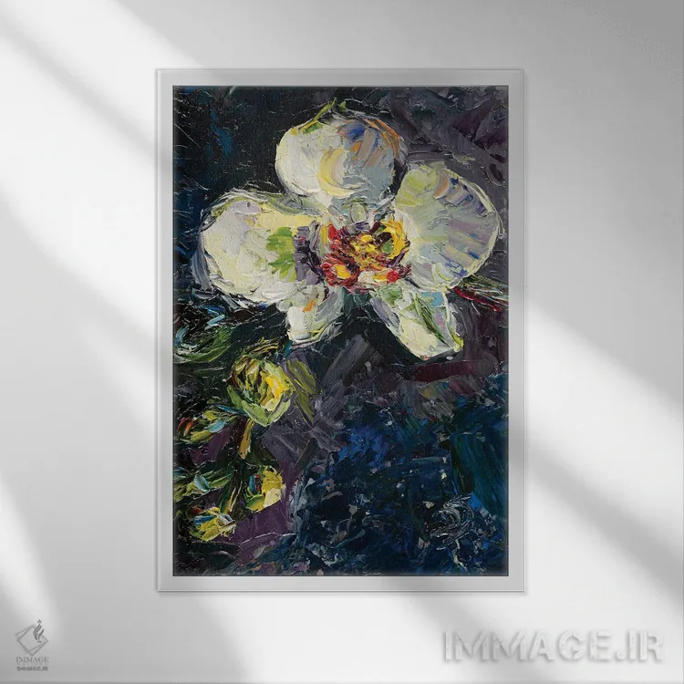 تابلو دکوراتیو ارکیده ها اثر دانا سورکینا - نمای قابدار سفید