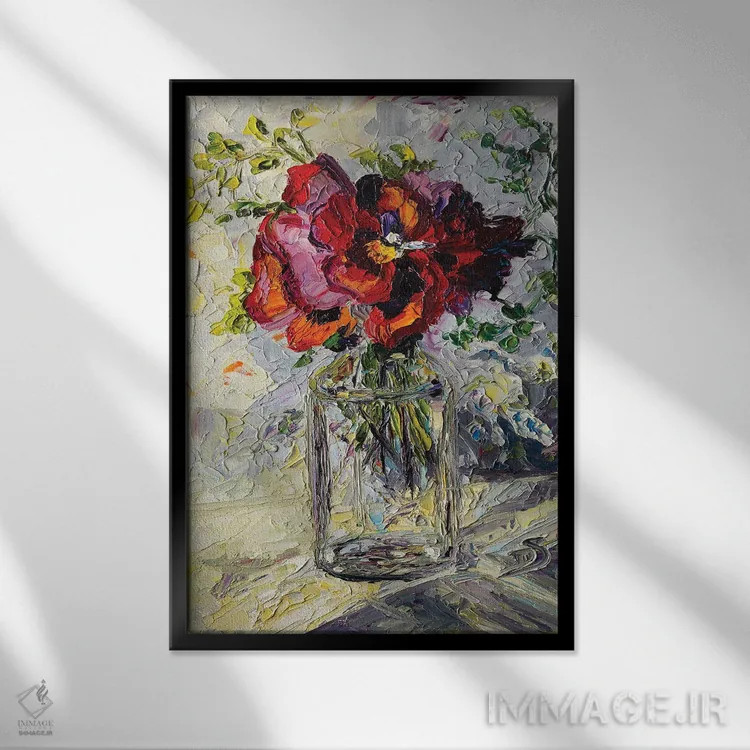 تابلو دکوراتیو مصمم به شنیده شدن اثر دانا سورکینا - نمای قابدار مشکی