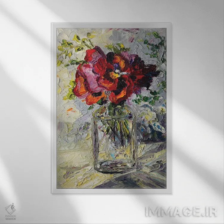 تابلو دکوراتیو مصمم به شنیده شدن اثر دانا سورکینا - نمای قابدار سفید