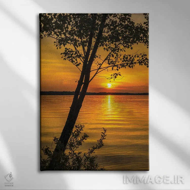 تابلو دکوراتیو غروب خلیج تراورس اثر دن اسپرول - نمای روبهرو روی دیوار