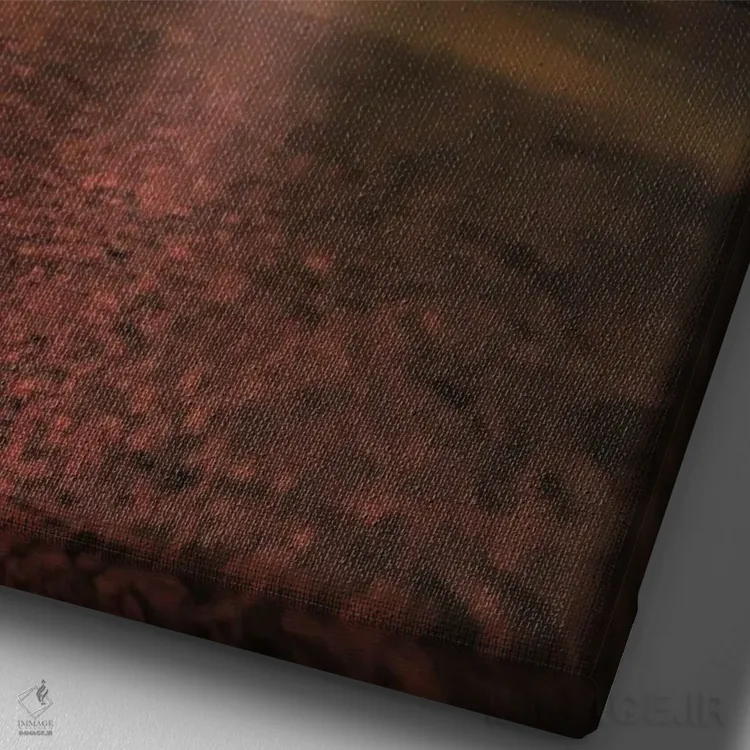 تابلو دکوراتیو آبشار سدار، اوهایو اثر دن اسپرول - نمای نزدیک بافت بوم