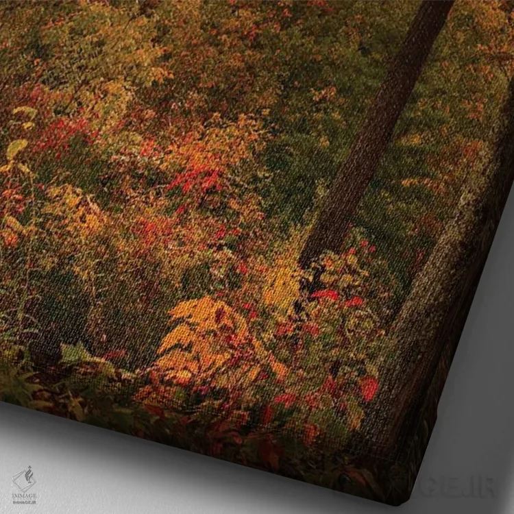 تابلو دکوراتیو غروب پاییزی در کوه های اسموکی اثر دن اسپرول - نمای نزدیک بافت بوم