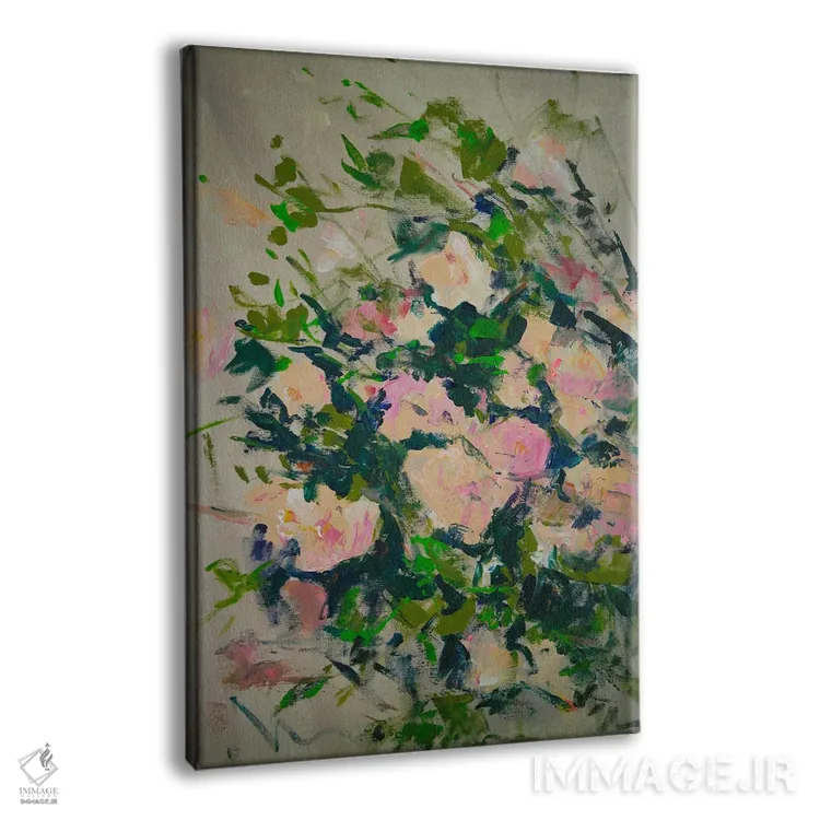 تابلو دکوراتیو رزهای کم رنگ شونده اثر باورا آسه وا - نمای پرسپکتیو محصول