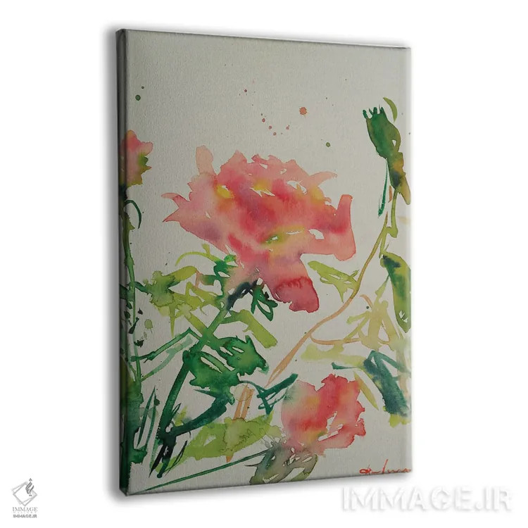 تابلو دکوراتیو رز تنها اثر باورا آسه وا - نمای پرسپکتیو محصول