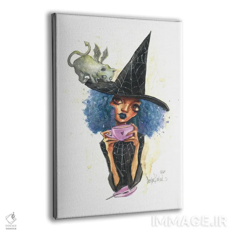 تابلو دکوراتیو ریز و گربه گارگویل اثر داستین بیلرد - نمای پرسپکتیو محصول