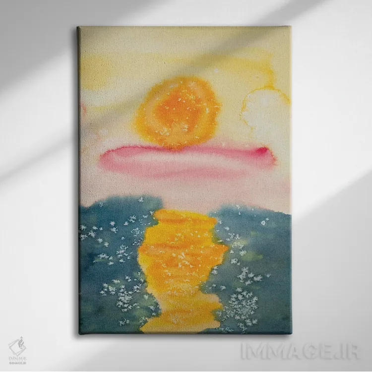 تابلو دکوراتیو پیش از غروب اثر باورا آسه وا - نمای روبهرو روی دیوار