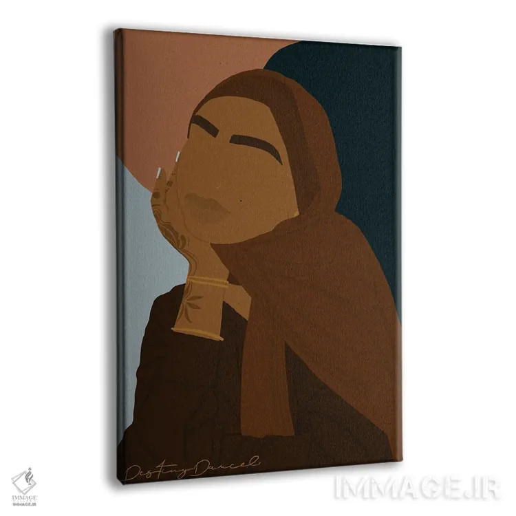 تابلو دکوراتیو دختران سیاه در همه راه ها اثر دستینی دارسل - نمای پرسپکتیو محصول