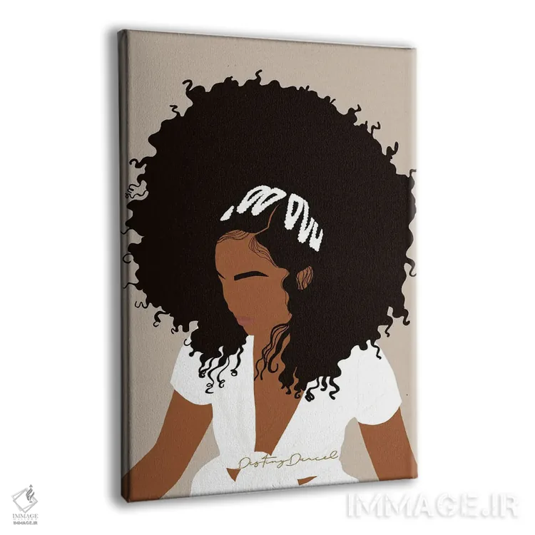 تابلو دکوراتیو روز آفرو اثر دستینی دارسل - نمای پرسپکتیو محصول