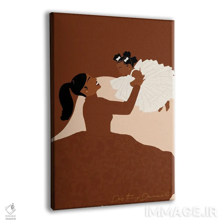 تابلو دکوراتیو مامان و من اثر دستینی دارسل - نمای پرسپکتیو محصول