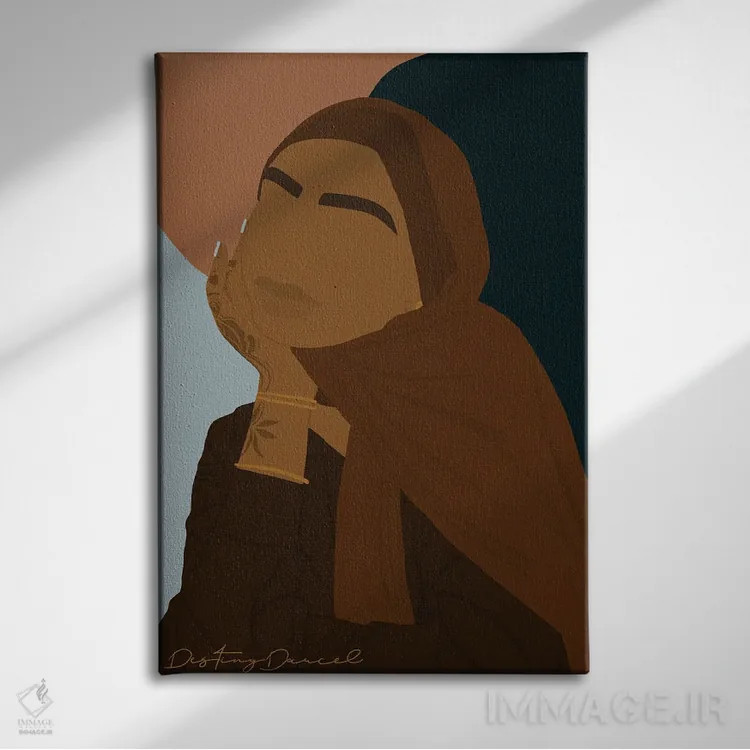 تابلو دکوراتیو دختران سیاه در همه راه ها اثر دستینی دارسل - نمای روبهرو روی دیوار