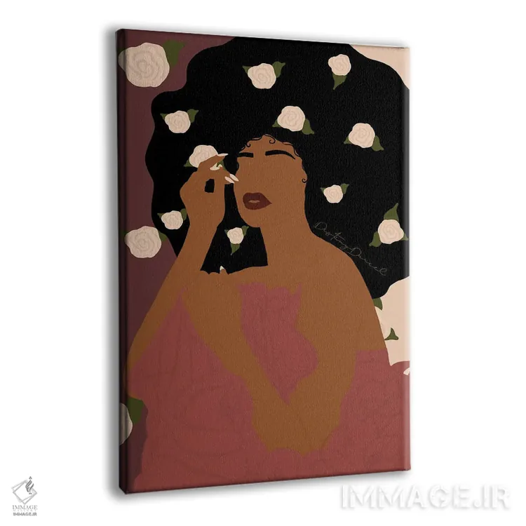 تابلو دکوراتیو ملکه گل ها اثر دستینی دارسل - نمای پرسپکتیو محصول