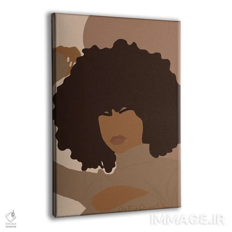 تابلو دکوراتیو آفرو محور اثر دستینی دارسل - نمای پرسپکتیو محصول