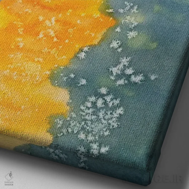 تابلو دکوراتیو پیش از غروب اثر باورا آسه وا - نمای نزدیک بافت بوم