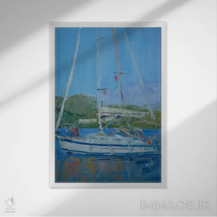 تابلو دکوراتیو روز روشن اثر باورا آسه وا - نمای قابدار سفید