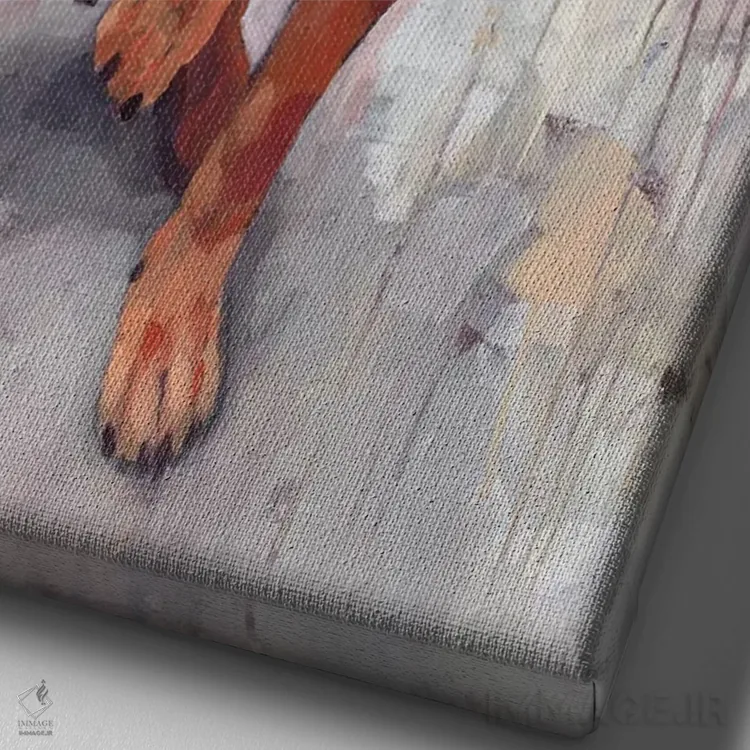 تابلو دکوراتیو پسر باهوش اثر داگلاس سیمونسون - نمای نزدیک بافت بوم