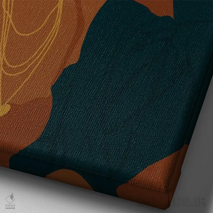 تابلو دکوراتیو کریسمس اثر دستینی دارسل - نمای نزدیک بافت بوم