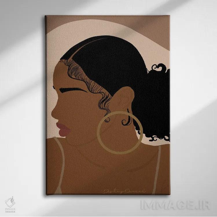 تابلو دکوراتیو موی کودکانه اثر دستینی دارسل - نمای روبهرو روی دیوار