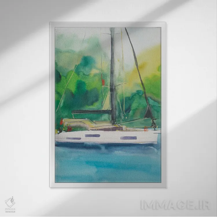 تابلو دکوراتیو چه نوع قایق تفریحی داری؟ اثر باورا آسه وا - نمای قابدار سفید