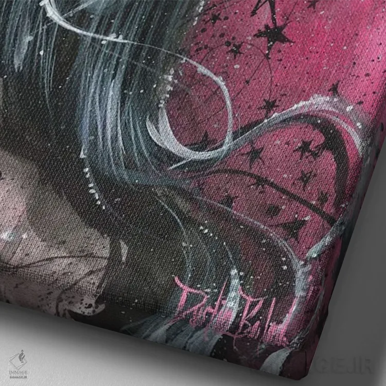 تابلو دکوراتیو ویکا استارلایت ومپایر اثر داستین بیلرد - نمای نزدیک بافت بوم