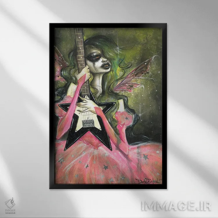 تابلو دکوراتیو چوب جادویی اثر داستین بیلرد - نمای قابدار مشکی