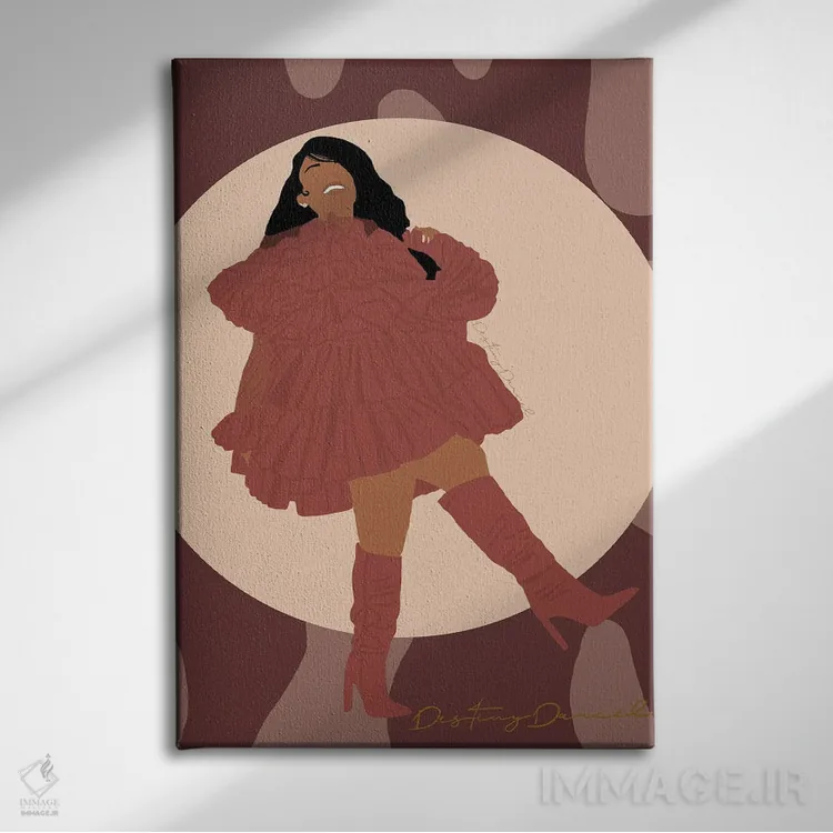 تابلو دکوراتیو با خودت مهربان باش اثر دستینی دارسل - نمای روبهرو روی دیوار