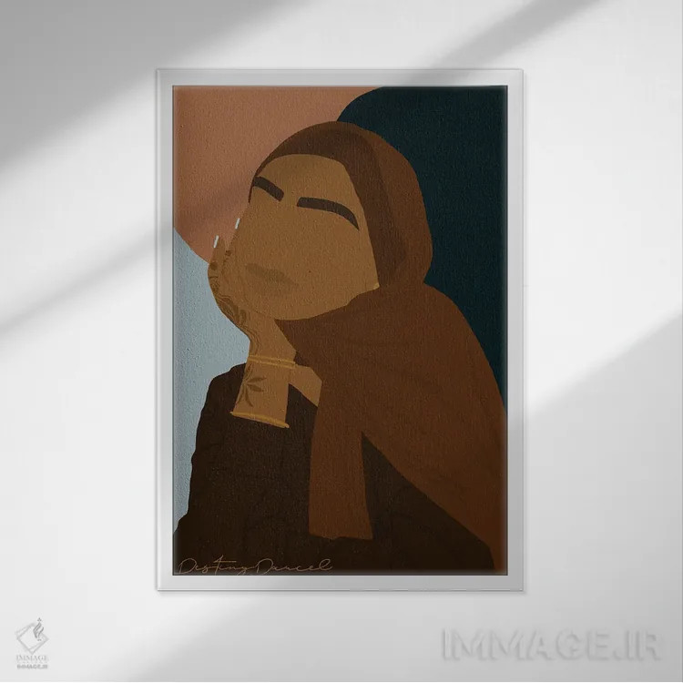 تابلو دکوراتیو دختران سیاه در همه راه ها اثر دستینی دارسل - نمای قابدار سفید