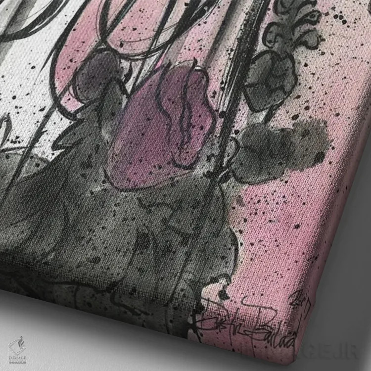 تابلو دکوراتیو باغ های تاریک اثر داستین بیلرد - نمای نزدیک بافت بوم