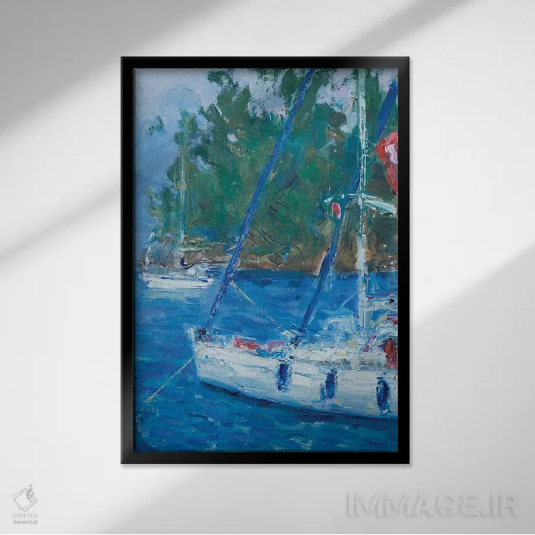 تابلو دکوراتیو ما هنوز اینجاییم اثر باورا آسه وا - نمای قابدار مشکی