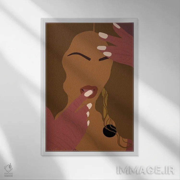 تابلو دکوراتیو اینترنت بیانسه اثر دستینی دارسل - نمای قابدار سفید