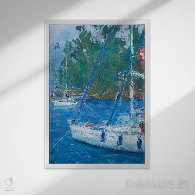 تابلو دکوراتیو ما هنوز اینجاییم اثر باورا آسه وا - نمای قابدار سفید