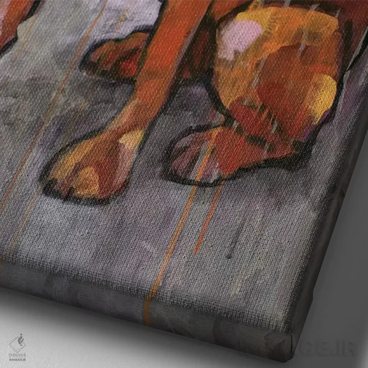 تابلو دکوراتیو رایلی اثر داگلاس سیمونسون - نمای نزدیک بافت بوم